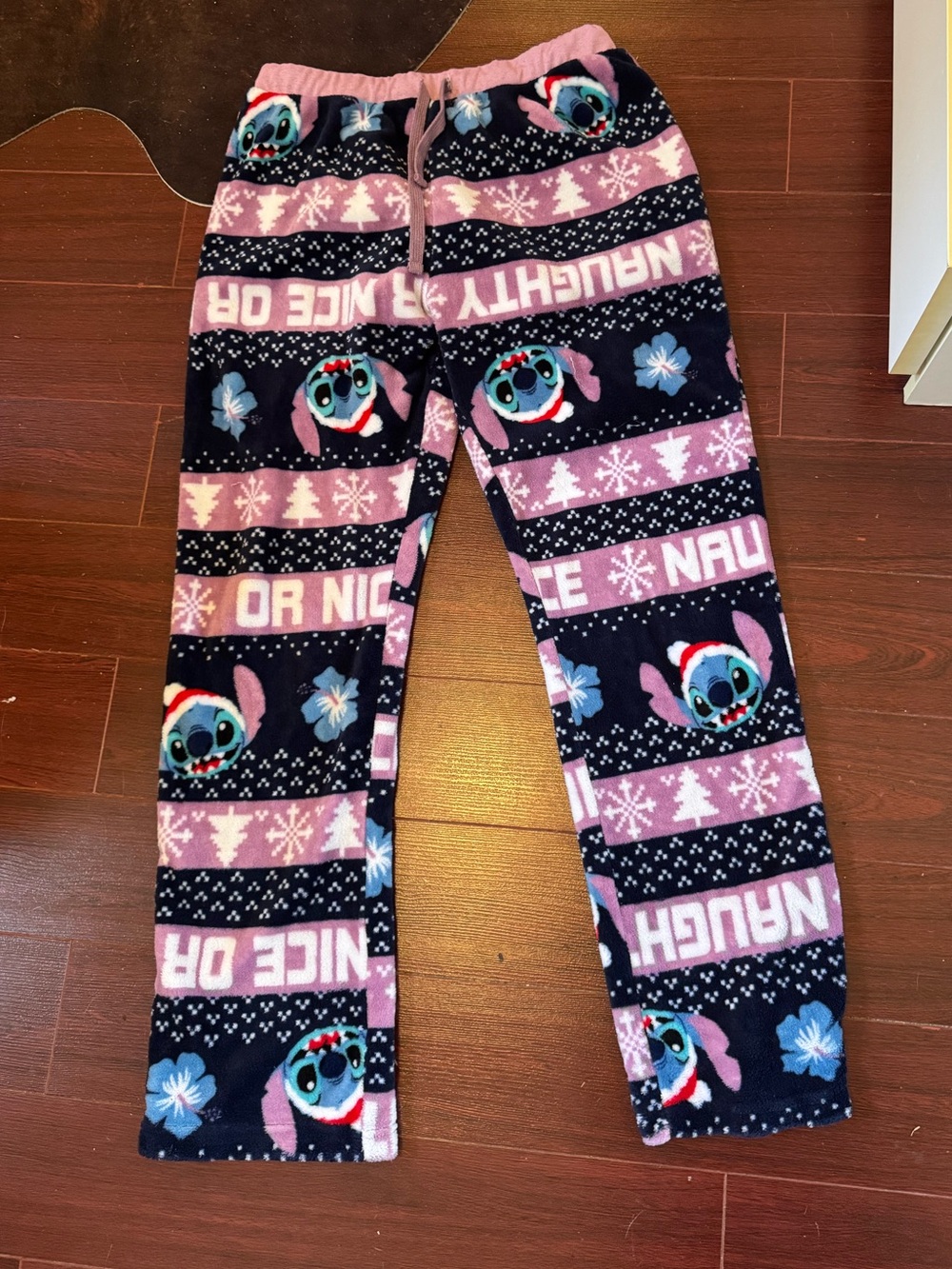 Disney stitch Christmas fleece pj pants